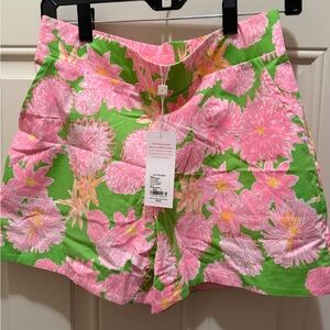 Lilly Pulitzer Pink and Green Floral Women's Shorts